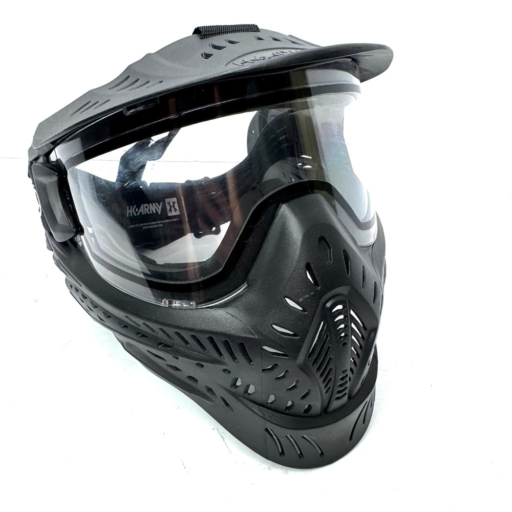 HSTL Goggle Paintball Airsoft Mask with Anti Fog Thermal Lens (Black/Clear Lens)
